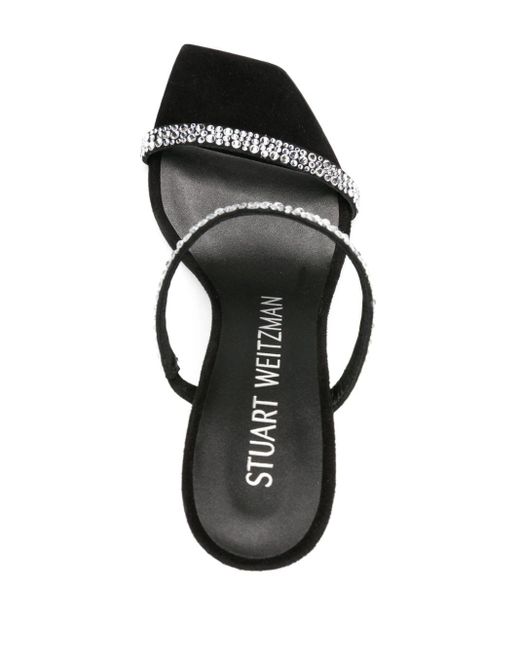 Stuart Weitzman Black Aleena Royale Mules 100mm