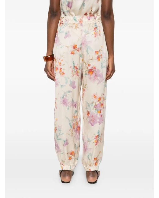 Herno White Viscose Cotton Pants