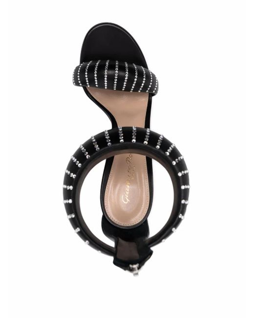 Sandales En Cuir À Ornements En Cristal Gianvito Rossi en coloris Black