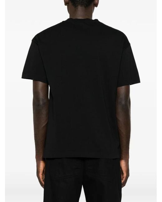 Palm Angels Black Logo Cotton T-Shirt for men