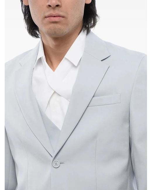 Off-White c/o Virgil Abloh Gray Single-Breasted Blazer for men