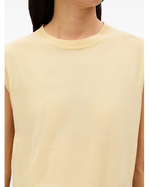 Another Tomorrow Natural Featherweight Sheer Top