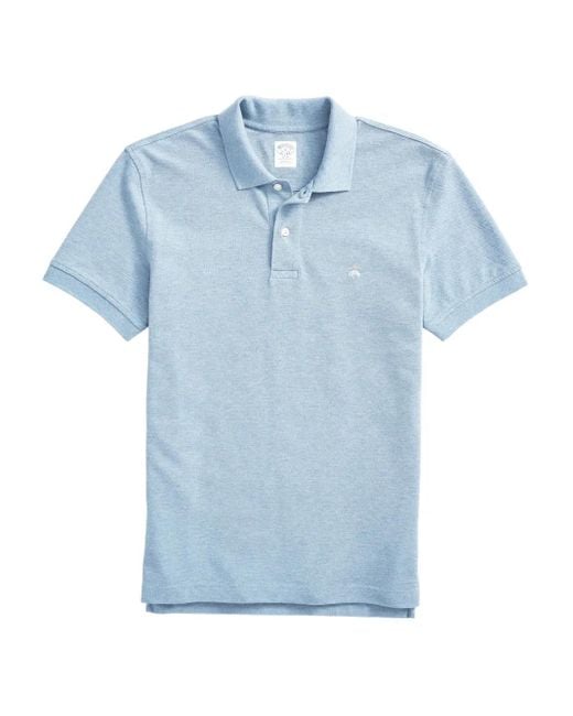 Brooks Brothers Blue Logo-Embroidered Polo Shirt for men