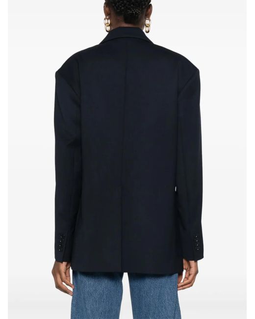 P.A.R.O.S.H. Blue Single-Breasted Virgin Wool Blazer
