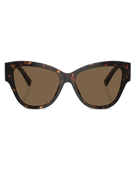 Dolce & Gabbana Brown Tortoiseshell Cat-eye Sunglasses
