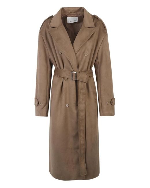 Frankie Shop Brown Pembroke Belted Trench Coat