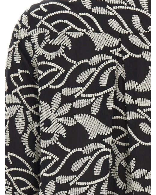 Camicia Con Ricamo A Fiori di Elena Miro in Black