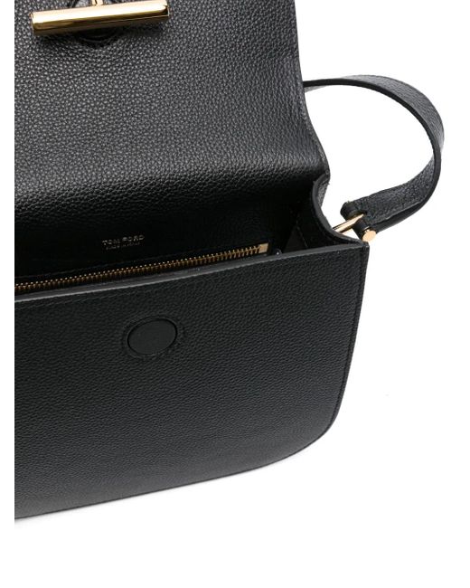 Tom Ford Black Hanging-T-Hardware Leather Bag