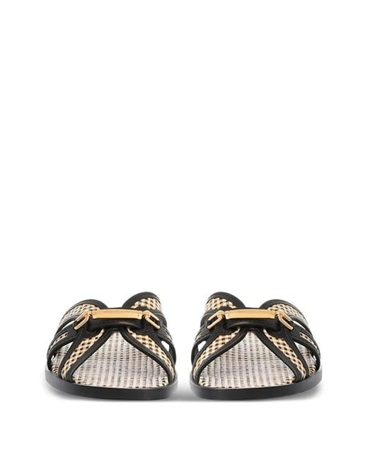 Zimmermann Black Prisma Woven Sandals