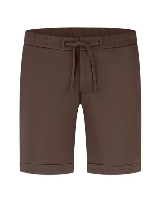 STEFAN BRANDT Brown Jon Drawstring-Fastening Jersey Shorts for men