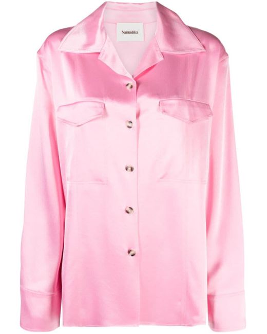 Camisa Justina Nanushka de color Pink