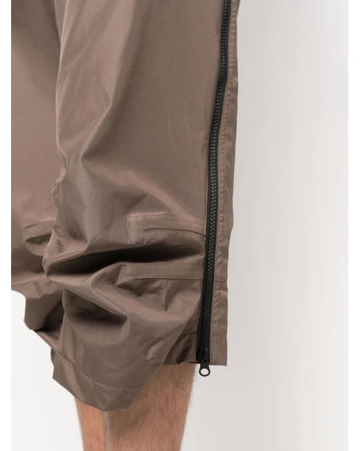 GR10K Brown Buckle-Fastening Satin Cropped Trousers for men