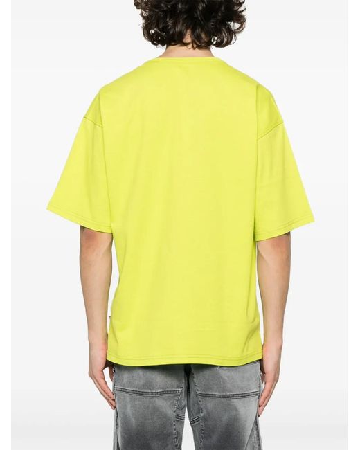 DIESEL Yellow T-Boxt-Back Cotton T-Shirt for men