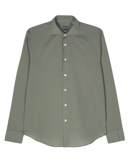 メンズ Fedeli Long-sleeve Poplin Shirt Green