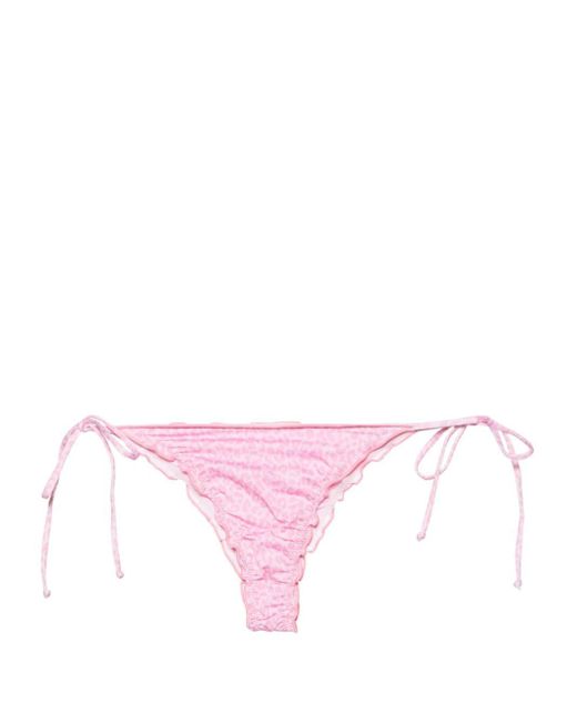 Mc2 Saint Barth Pink Miami Leopard-print Bikini Bottoms