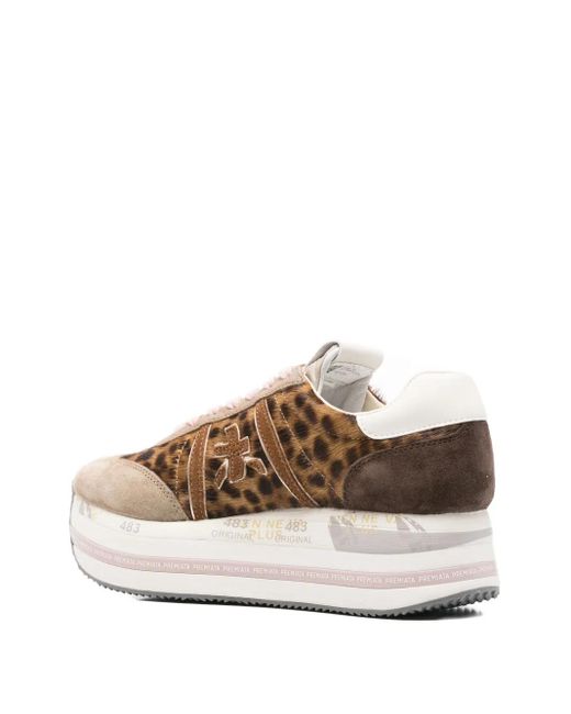 Premiata Brown Beth 7741 Platform Sneakers