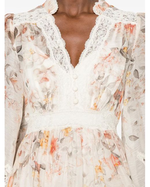 Zimmermann Natural Luna Lantern Dress