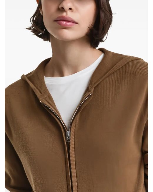 Gant Brown Zip-Up Hooded Jacket