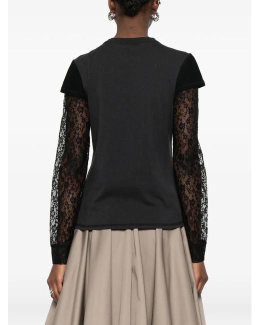 Our Legacy Black Heat Lace-Appliqué Cardigan