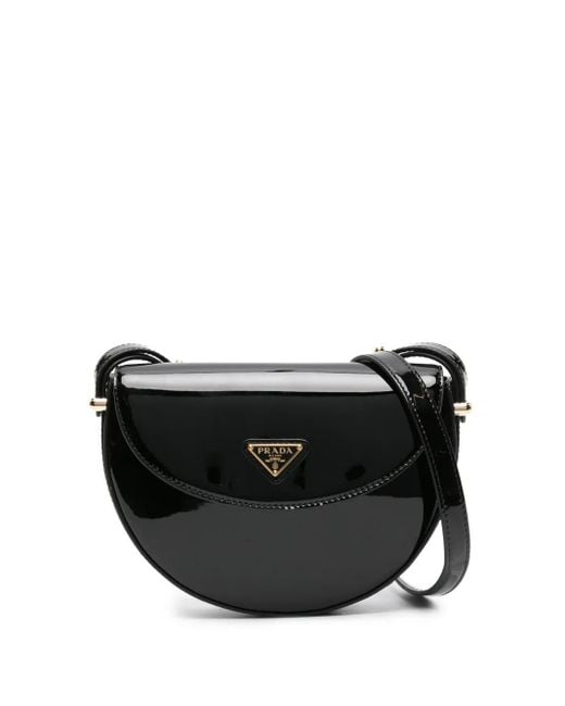 Borsa a spalla arqué di Prada in Black