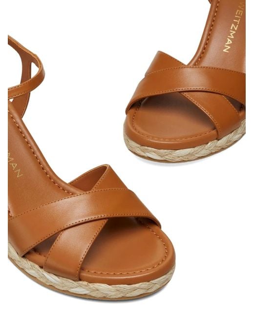 Espadrilles Dayna 75Mm di Stuart Weitzman in Brown