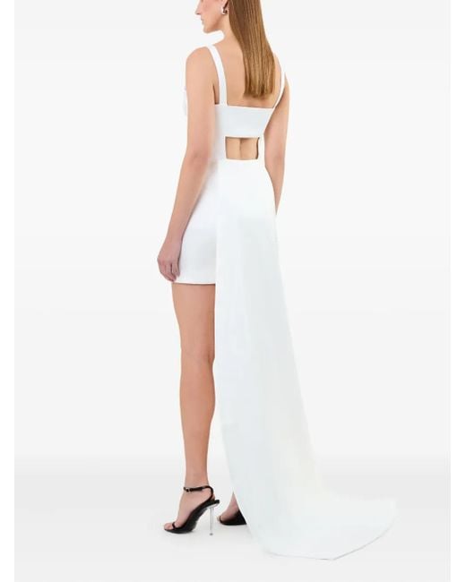 Nicholas White Square-Neck Minidress