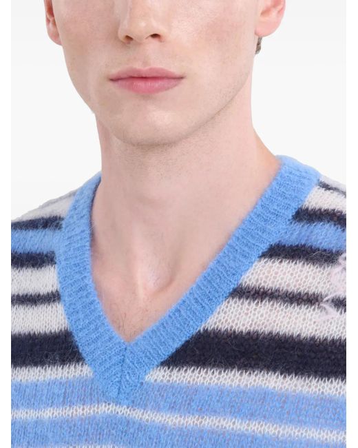 Marni Blue Sleeveless Knit Vest For for men