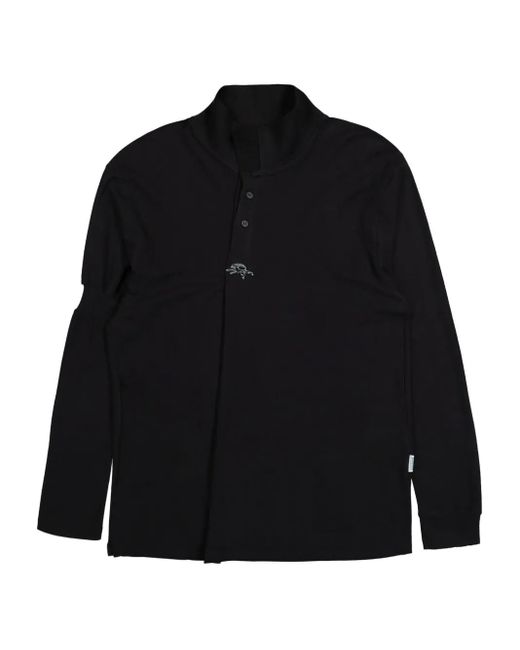 prototypes ブラック Wrapped L.S. ポロシャツ prototypes ブラック Wrapped L.S. ポロシャツ