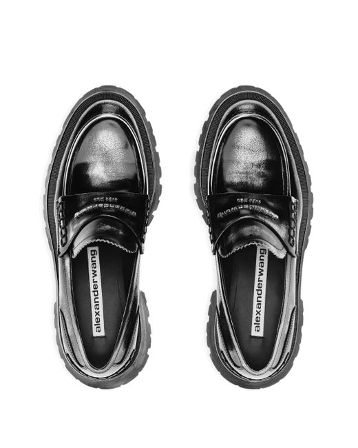 Alexander Wang Loafers Met Logoplakkaat En Zool in het Black