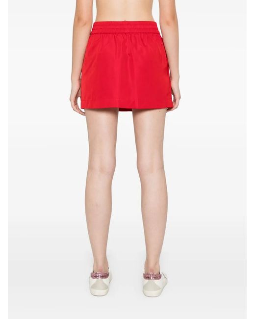 P.A.R.O.S.H. Red Elasticated-Waistband Skirt