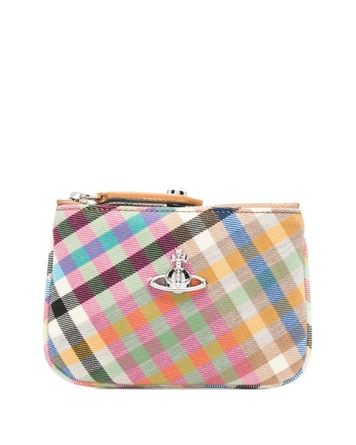 Vivienne Westwood Natural Checked Orb Wallet