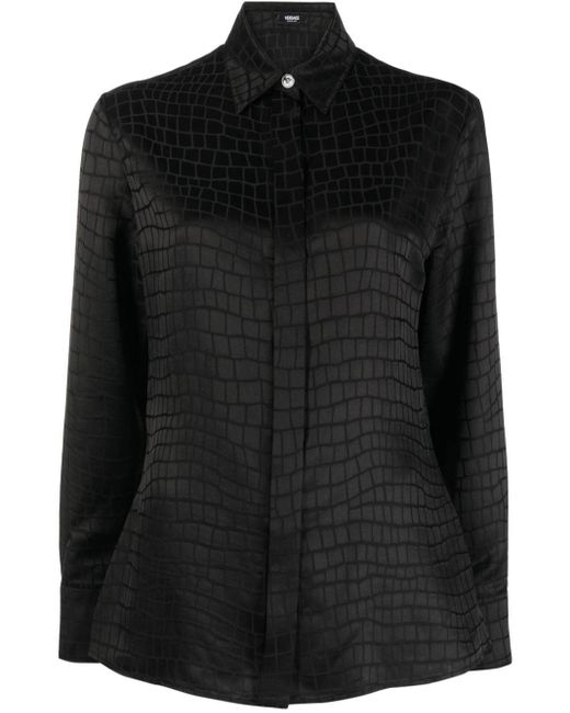 Camisa con botones Versace de color Black