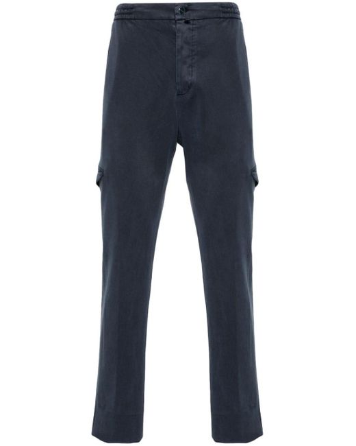 Pantaloni affusolati con coulisse di Kiton in Blue da Uomo