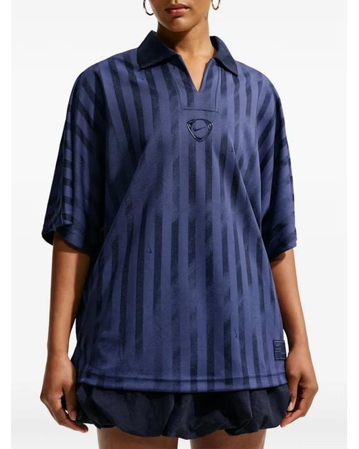 Nike Blue Runway Striped T-Shirt