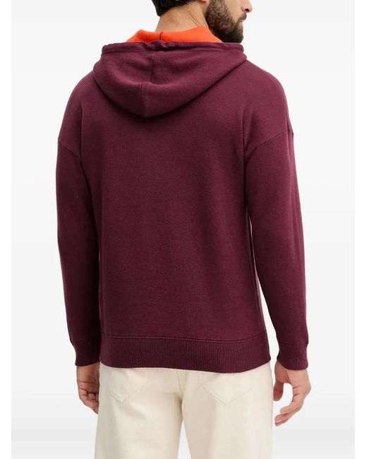 Benetton Red Drawstring Hoodie for men