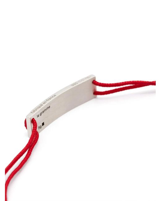 Le Gramme White Buff-Top Pyramid-Guilloché Bracelet