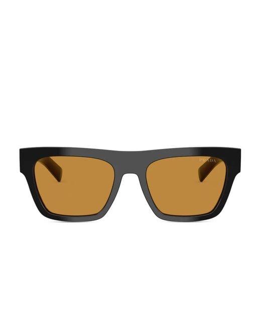 Prada Black Square-Frame Sunglasses for men