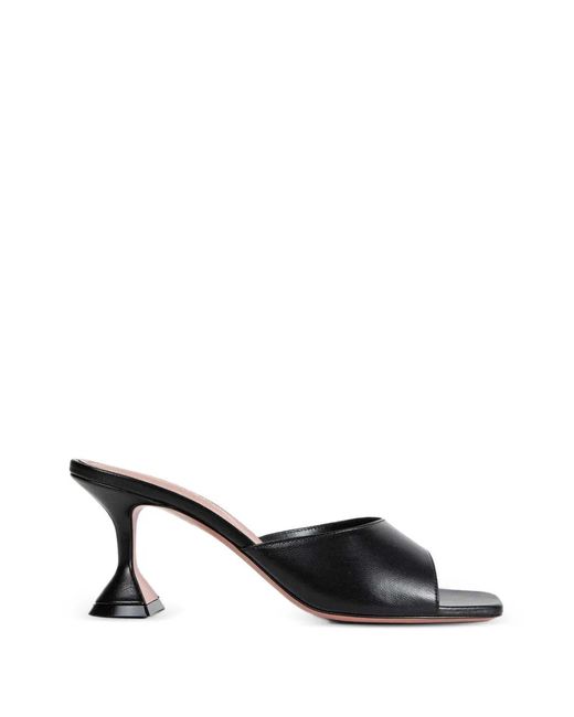 AMINA MUADDI Black Lupita Leather Mules