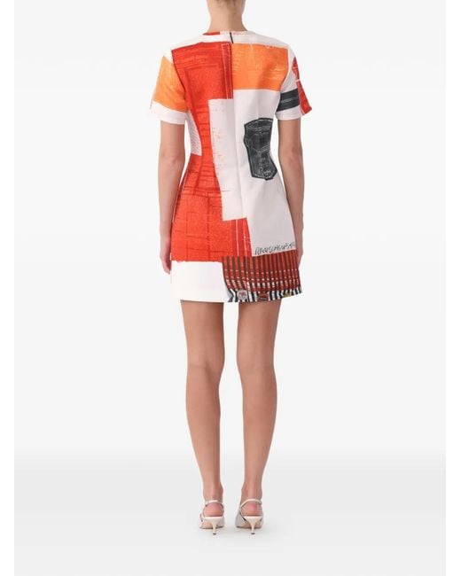 Jason Wu Red X Robert Rauschenberg Artwork Mini Dress