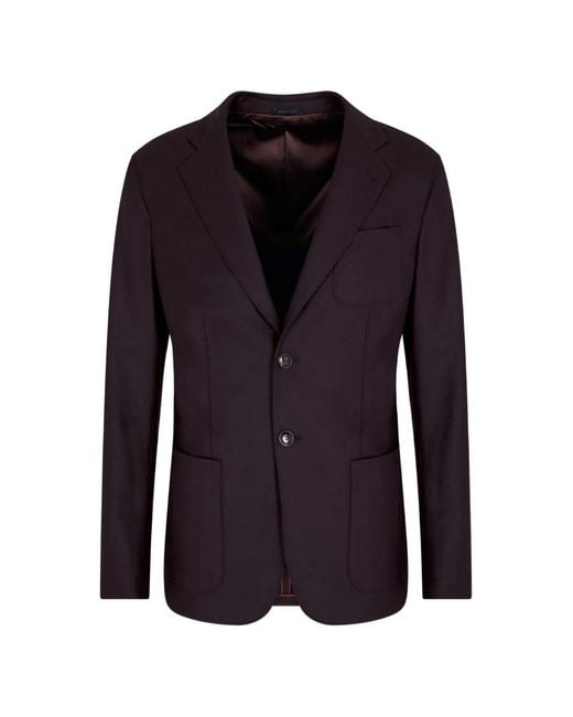 Giorgio Armani Blue Single-Breasted Blazer for men