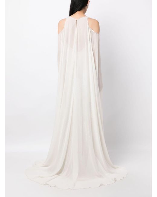 Jenny Packham White Maria Sequin-embellishment Dress