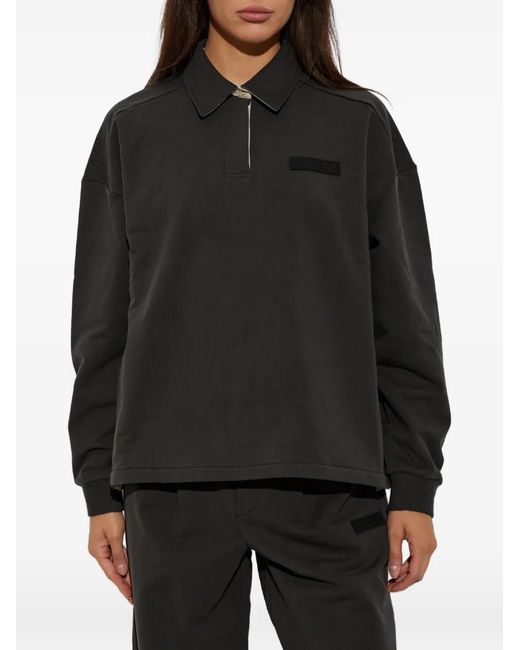 Rethinkit Studios Black Polo Oversize À Patch Logo