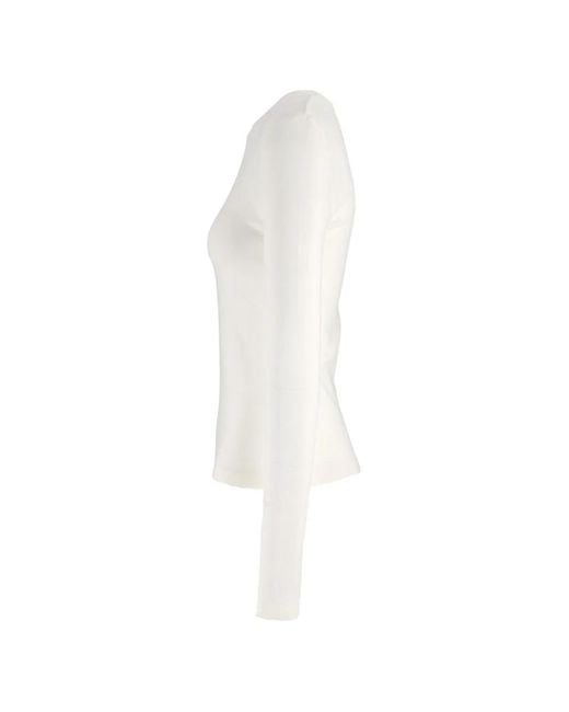 ELEH White Long-Sleeve Crew-Neck T-Shirt