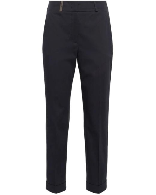 Peserico Blue Cropped Trousers