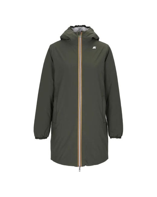 Abrigo Reversible Con Capucha K-Way de hombre de color Gray