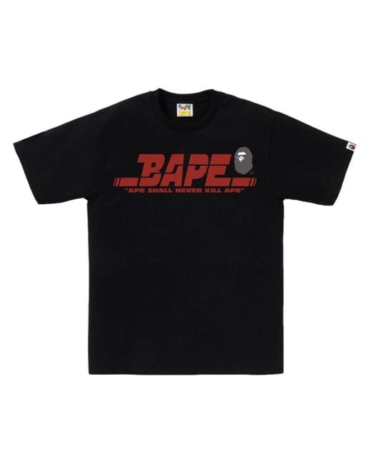 A Bathing Ape T-Shirt mit Logo-Print in Black für Herren