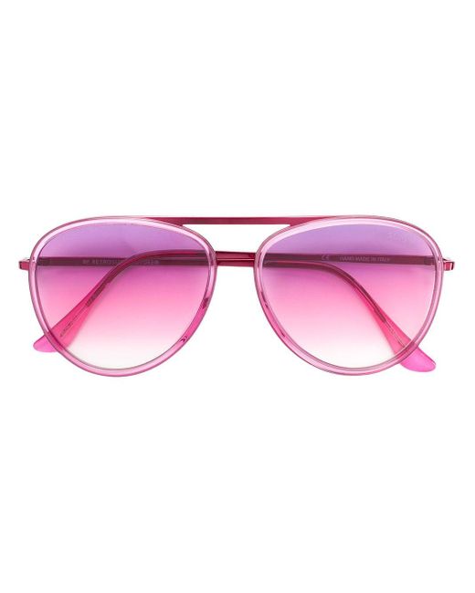Retrosuperfuture Pink Aviator Sunglasses