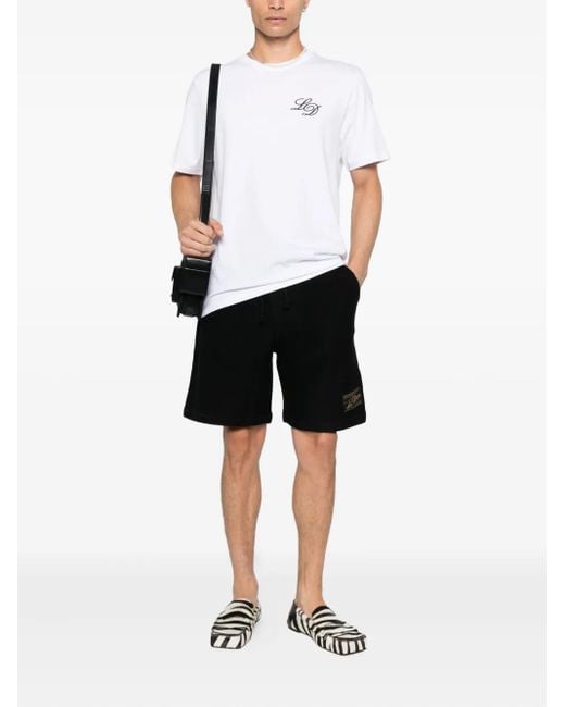 Les Deux Black Reverse-Weave Shorts for men