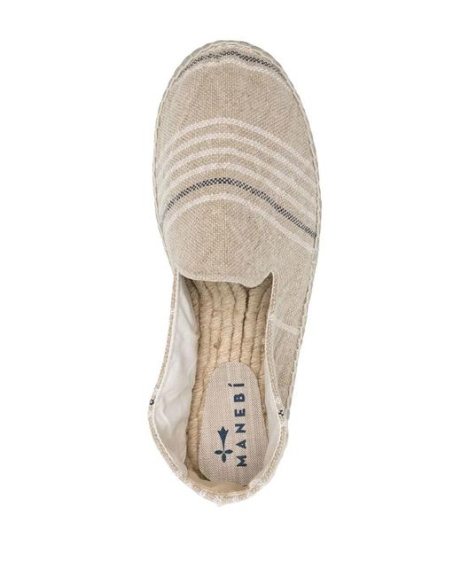 Manebí Natural Striped Slip-On Espadrilles for men