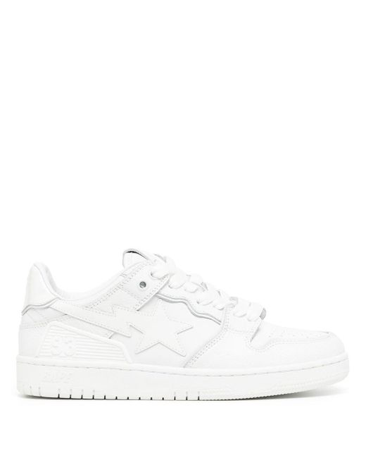 A Bathing Ape Bape Sta Low-top Trainers in White | Lyst